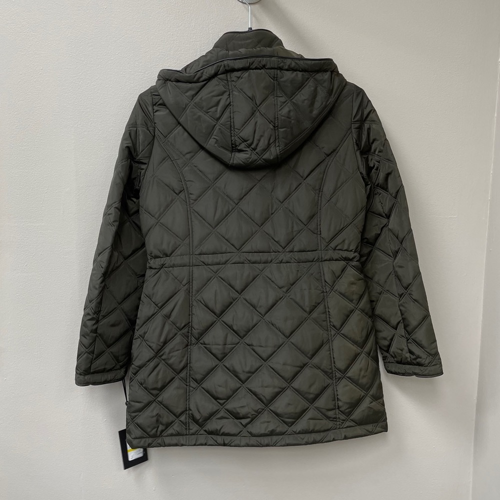 DKNY Dark Green Trench Size M - Picture 4 of 6